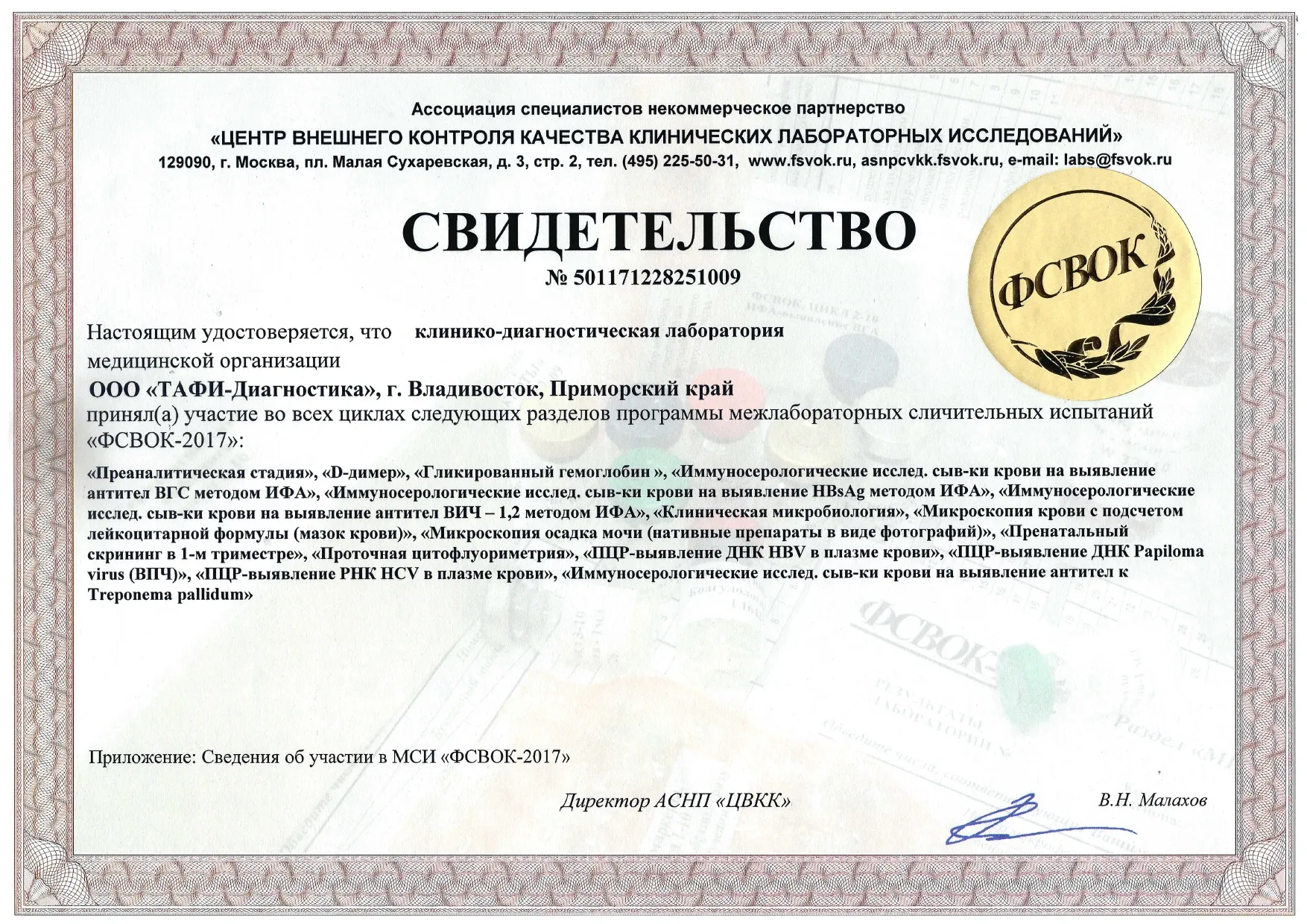 ФСВОК 2017 ФСВОК 2017